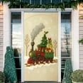 thumbnail image 5 of Bzdzmqm under $5 Christmas Door Curtain, Christmas Door Cover Curtain Decor, Large Size Holiday Scene Layout Background, Thickened Polyester Fabric Door Decoration, Storefront Window Holiday Display, 5 of 5