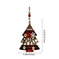 thumbnail image 3 of Christmas Tree Ornament with Bow Farmhouse Country Christmas Decorations Red Buffalo Plaid Hanging Ornament for Xmas Holiday Family Office Party Gifts Decor, 3 of 6