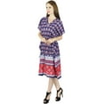 thumbnail image 3 of Bimba Women Short Rayon Kaftan Beach Coverup Printed Caftan Boho Dress, 3 of 7