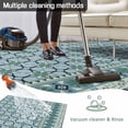 thumbnail image 5 of Blue Flowers Outdoor Rug for Patio/Deck/Porch, Non-Slip Large Area Rug 4 x 6 Ft, Farmhouse Country Abstract Floral Patterned Indoor Outdoor Rugs Washable Area Rugs, Camping Rug Carpet Runner, 5 of 8