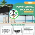 thumbnail image 3 of COBIZI 10x20 Pop up Canopy Tent Easy up Canopy for Outside Instant Portable Waterproof Party Canopy Tent for Summer Beach Garden Party Camping Outside with Air Vent,Reflective Strip,4 Sandbags,Black, 3 of 8
