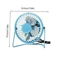 thumbnail image 3 of Metal Desktop Fan Mini Quiet Personal Cooling Fan Retro Design Electric Portable Air Circulator Computer Laptop PC Connector Charger Mini Fan, 3 of 6
