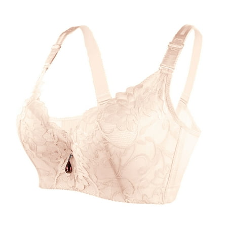 

GWAABD Womens Padded Bras Women Full Cup Thin Underwear Plus Size Five Wireless Sports Bra Lace Bra Cover Cup Large Size Vest Bras