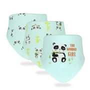 3PCS/LOT Baby Bibs Triangle Cotton Bibs Cartoon Print Saliva Towel Baby Boys Girls Feeding Apron Cotton Bandana Bibs Baby Stuff 1006 Panda