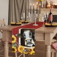 thumbnail image 6 of Cows Sunflowers Cotton Linen Table Runner for Dining Kitchen, Rustic Farms Barns Flowers Bees Animals Wedding Outdoor Party Tablerunners, Dresser Scarf Coffee Tablecloth Runners 13x36 Inches, 6 of 8