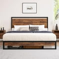 thumbnail image 3 of Twin Bed Frame with Wood Headboard and Footboard, with Under Bed Storage, 6 Inch High, No Box Spring Needed, Easy Assembly, 3 of 8