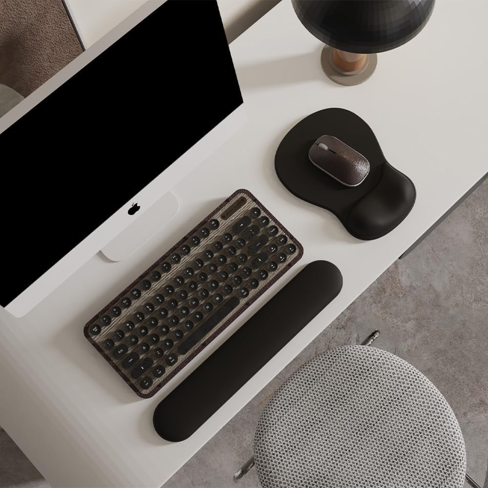 Gel Wrist Rest Mouse Pad-Ergonomic Office Mousepad with Wrist Support-Non-Slip, Design Desk Accessories Mat for Home&Game Decor (06Mocha Sand)