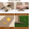 thumbnail image 3 of Enyhom Waterproof Outdoor Rug 5'x8', Reversible Striped Patio Rug, Plastic Straw Outdoor RV Carpet for Outsides, Patio, Camping, Balcony, RV and Deck, Brown/Beige, 3 of 6