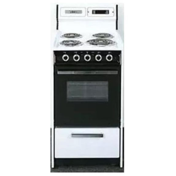 Summit SEM130CDK 20 in. Deluxe Bisque 220V Electric Range in Slim