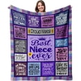 thumbnail image 1 of LHSHID Niece Gifts from Auntie Gift for Niece Blanket Niece Gifts from Aunt Birthday Gifts for Niece Gifts for Niece from Aunt/Uncle Graduation Gifts for Niece Throw Blanket 30"x40", 1 of 7