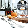 thumbnail image 2 of PEIBang Halloween Skeleton Fork Spoon Set 6.50 inches Titanium Steel Gothic Cutlery Western Tableware Spooky Dining Utensils for Kitchen Party Decor, 2 of 6