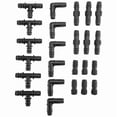 thumbnail image 3 of Irrigation Fittings Kit for Drip Tubing -30 Tees, 30 Couplings, 30 Ends,30 Elbows 16mm Compatible Drip Sprinkler Systems, 3 of 8