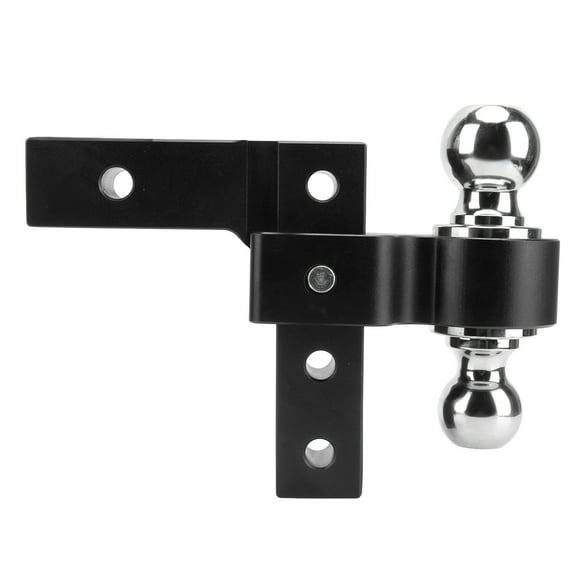 Tow Trailer Hitch, Rustproof Trailer Hitch Ball Mount Dual Balls Universal With Lock Pins For Towing Boats Campers Off Road Vehicles Black
