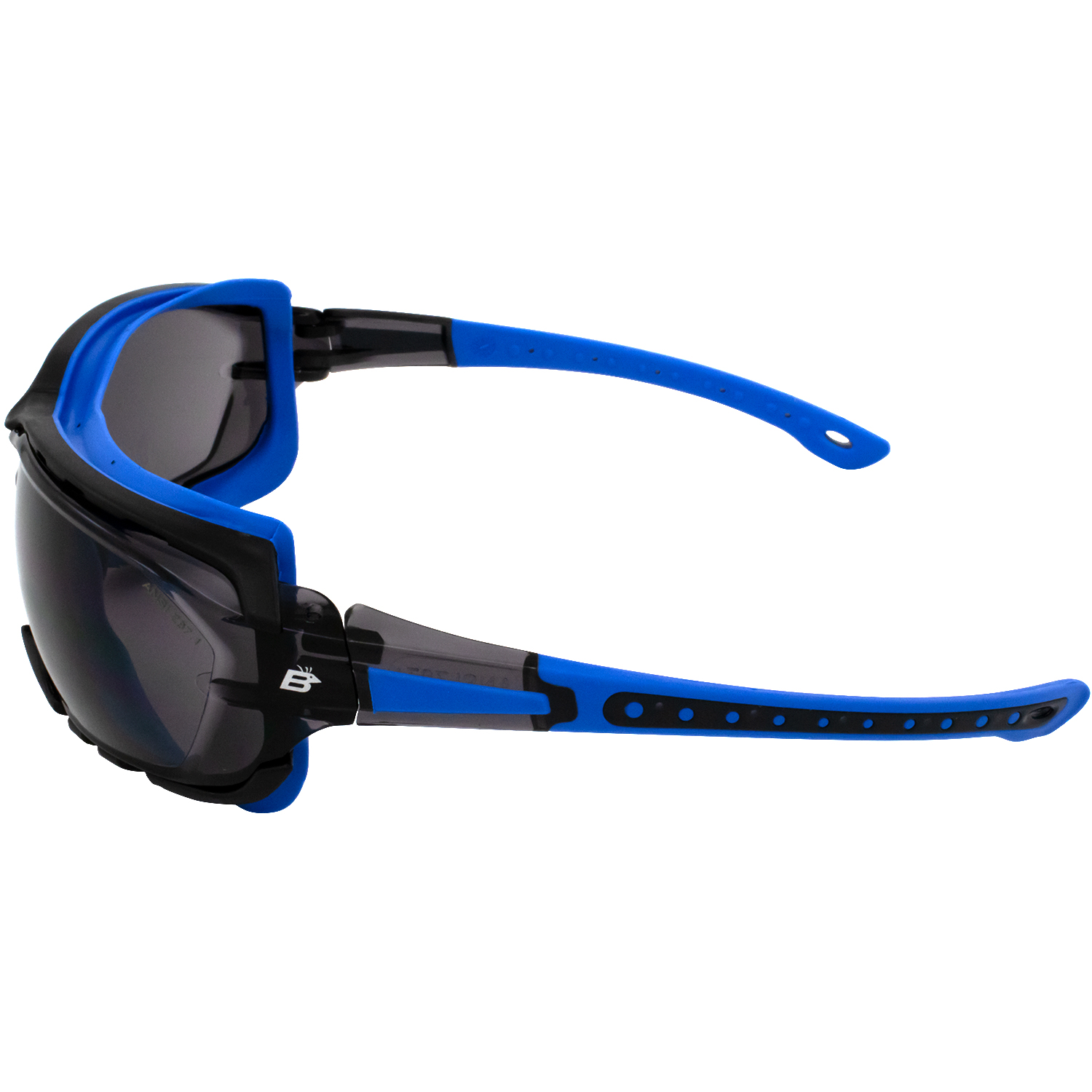 Birdz Eyewear Gasket Safety Padded Motorcycle Sport Sunglasses Blue with Smoke Lens - image 3 of 7
