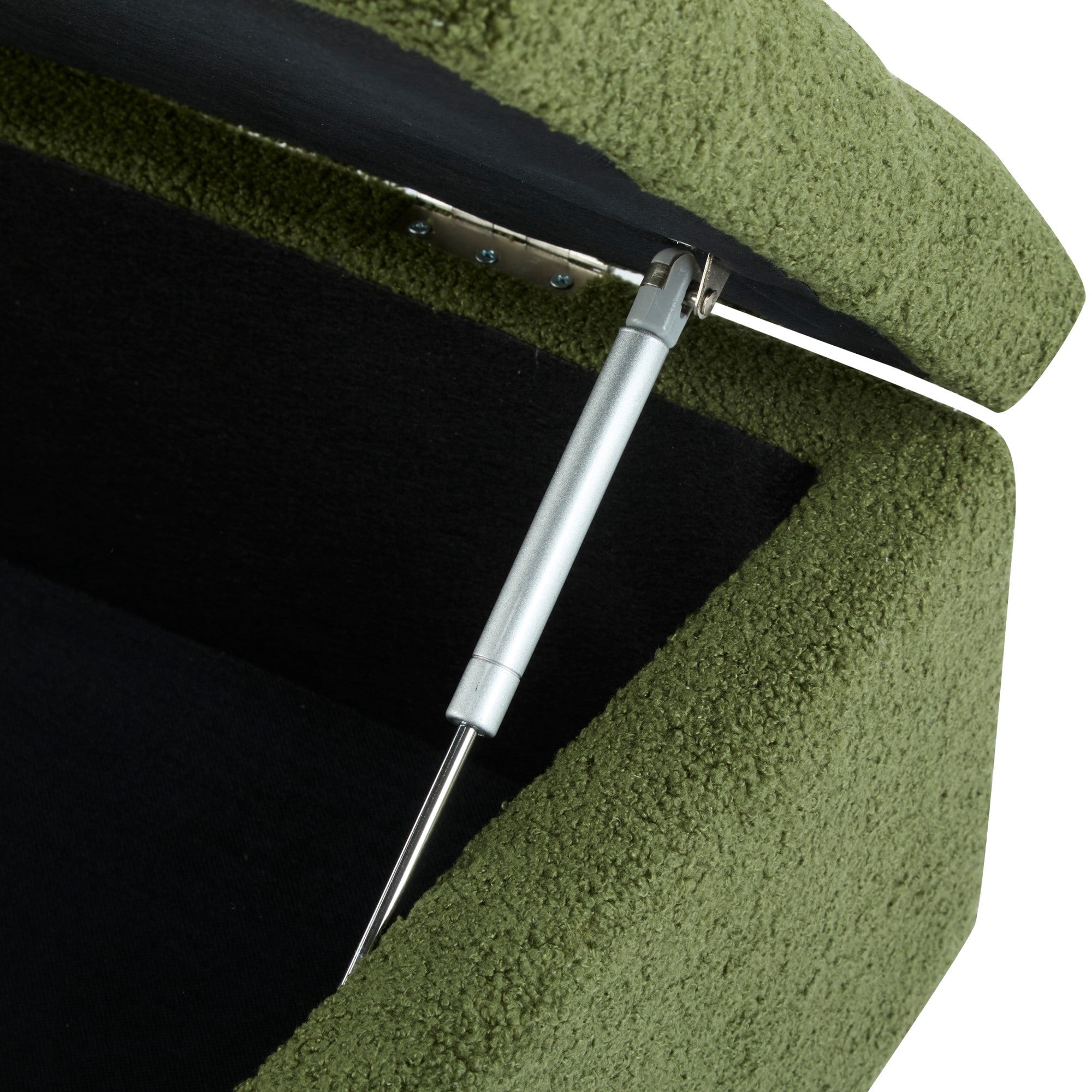 Sailvan 51" Boucle Storage Ottoman Bench,Upholstered End of Bed Bench with Button Tufting and Rubber Wood Legs for Bedroom and Entryway Green