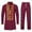 Wine, variant on Stamzod Men's Luxury Sets Clearance Ethnic Style Printed Slim Fitting Long Sleeved Dashiki Pants Two-Piece Set