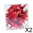 thumbnail image 1 of 2x12x Colgante De Estrella De árbol De Navidad Adorno De árbol De Navidad Para Boda De Año Nuevo Rojo, 1 of 6