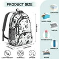 thumbnail image 5 of Grey Dog Paw Footprint Backpack for School,Cute School Bag,Schoolbag with Adjustable Shoulder Straps & Padded Back,16.9 Inch, 5 of 5