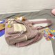 thumbnail image 5 of Bolso de mano para mujer, Bolso de viaje sencillo de nailon con choque de colores (rosa), 5 of 9