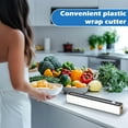 thumbnail image 7 of JUNZHIDAO Refillable Wrap Dispenser with Slide Cutter Food Cling Wrap Film Cutter (Black), 7 of 7