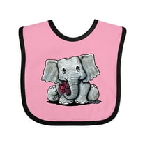 Inktastic Kiniart Elephant Boys or Girls Baby Bib