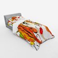 thumbnail image 2 of Ambesonne Abstract Bedding Set 3 Pcs, Woman Red Hair Floral, Twin, Multicolor, 2 of 2