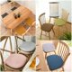 thumbnail image 3 of Juego de 2 Cojines para Silla con Lazos, cómodos Cojines de Asiento Antideslizantes, Lavables, Ideales para decoración del hogar y el jardín (40X42 cm), 3 of 5