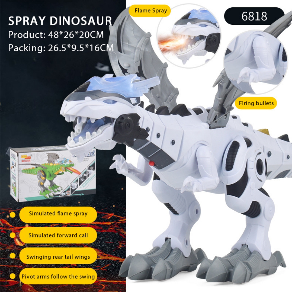 Spraying Robot Dragon Toy Walking Dinosaur Fire Breathing Spray with