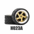 thumbnail image 1 of 1/64 Hot Wheels Carlomo N-Class 2 Detail-up Sets Wheels With Rubber Tires Assembly Rims for Model Car Tomica 4pcs Set N023A, 1 of 6