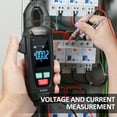 thumbnail image 4 of Lepmerk FY375 Digital Clamp Meter with LCD Display, 5999 Counts, Auto/Manual Range, NCV Detection, Measures AC/DC Current/Voltage, Resistance, Capacitance, Frequency, Temperature, Diode, Continuity,, 4 of 7