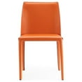 thumbnail image 2 of Manhattan Comfort Paris 17.32" Leather Dining Chair in Coral Orange (Set of 2), 2 of 5