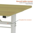 thumbnail image 5 of 47"x 23" Adjustable Study Desk for Teens & Adults, Multi-Purpose Office Desk with Round Table Corner and Wide Foot Stand, Home Office Desk, Compact Design, Natural, 5 of 9