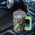 thumbnail image 5 of 30 Oz Merry Christmas Bells Tumbler With Handle, Holiday Coffee Travel Mug Cup, Winter Gift, 5 of 5