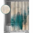 thumbnail image 4 of Abstract Shower Curtain, 72" x 72", Retro Watercolor Green Modern Waterproof Bathroom Curtain Washable Shower Curtain Set with 12 Hooks, 4 of 6