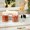 thumbnail image 4 of Yayeee 2 Pack Qtip Holder Bathroom Cotton Swab Canister with Lid Clear Dispenser Set, Pink Flowers, 4 of 6