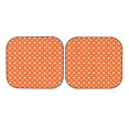 thumbnail image 3 of Uemuo Orange And White Polka Dot Printed 2 PCS Car Windshield Sun Shade, Auto Sun Heat and UV Rays Blocker, Foldable Automotive Front Window Sunshade Protector, 3 of 7