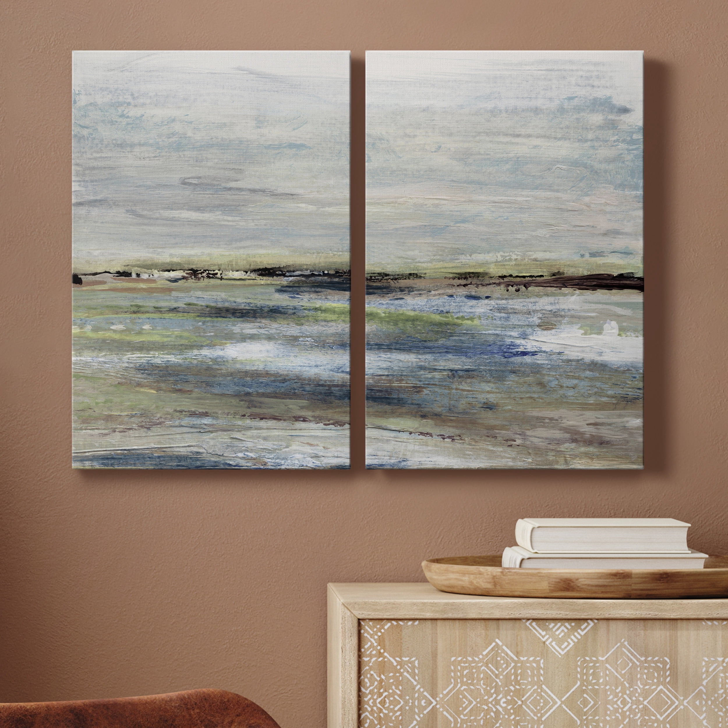 Wetlands I Premium Gallery Wrapped Canvas - Ready to Hang - Set of 2 - 40 x 60 Each