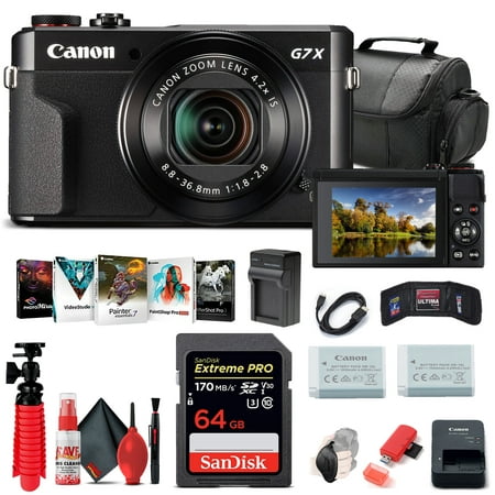 Canon PowerShot G7 X Mark II Digital Camera (1066C001) + 64GB Card + More