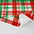 thumbnail image 5 of Manfei Farmhouse Christmas Twin Quilt Set,Rustic Holiday Plaid Twin Coverlet Set,Red,2pcs,1 Bedspread and 1 Pillowcase, 5 of 7