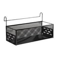 thumbnail image 1 of Cesta de almacenamiento de metal para cama, estante organizador para litera, estante de malla metálica, organizador colgante para dormitorio, libros y Negro, 1 of 7
