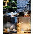thumbnail image 4 of Cordless Table Lamps Rechargeable Set of 2, Portable LED Desk Lamp, 5000mAh Battery Powered Wireless Table Light - 3 Color Dimmable Lighting for Restaurant Dining Patio Outdoor Bedroom(White), 4 of 4