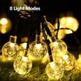 thumbnail image 2 of LINLIN Solar Crystal Ball String Lights,Waterproof LED Bubble Globe Solar Fairy Lights 8 Mode Ball String Lights for Bistro Garden Yard Home Party Wedding Christmas Decoration, 2 of 9