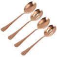 thumbnail image 4 of 4 Pcs Stainless Steel Food Serving Spoon Practical Self-service Scoop Colander, 4 of 7