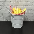 thumbnail image 4 of Stainless Steel Fries Bucket Mini Red Snacks Fried Chicken Metal Bucket Restaurant Bar Storage Barrel Ice Bucket Food Container (White), 4 of 6