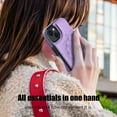 thumbnail image 6 of iPhone 13 Case with Card Holder Heavy Duty Protective Durable Leather RFID Blocking Shockproof Slim Credit Card Slot Wallet Case for iPhone 13 for Women&Girls(Purple Floral), 6 of 13