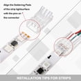 thumbnail image 3 of 40 Pcs 3 Pin 10mm Solderless LED Light Strip Connectors Clear Track Lighting Connectors for 5050 RGB Strip Light, 3 of 5