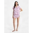 thumbnail image 2 of Peanuts Women's Valentine's Day Shorty Pajama Set, 2-Piece, Sizes XS-3X, 2 of 5