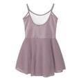 thumbnail image 4 of Alvivi Kids Girls Camisole Ballet Dance Tutu Dress Gymnastics Skirted Leotard Performance Dancewear Dusty Pink 5-6, 4 of 7