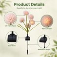thumbnail image 5 of Rirool Solar Pink Hydrangea Flower Stake Lights, 3-Head Warm White LED Outdoor Waterproof Garden Pathway Lights for Yard Lawn Patio, Romantic Dusk-to-Dawn Landscape Decor, 2 Pack, 5 of 8