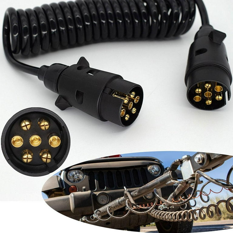7 Pin Trailer Truck Light Board Extension Cable Lead Male To